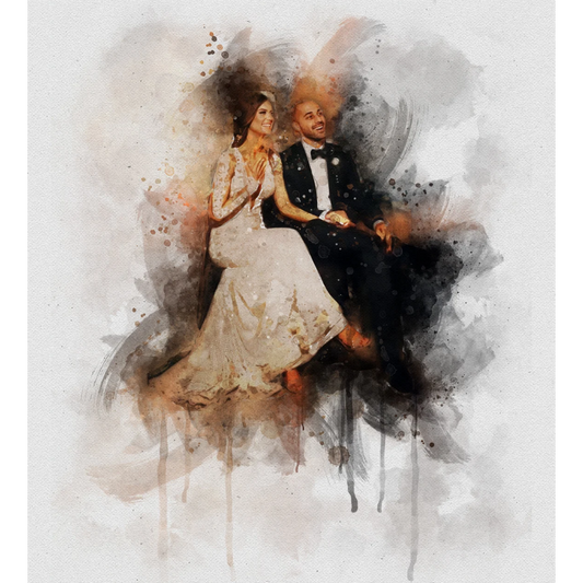 Dein Hochzeitsfoto im Wasserfarben-Stil